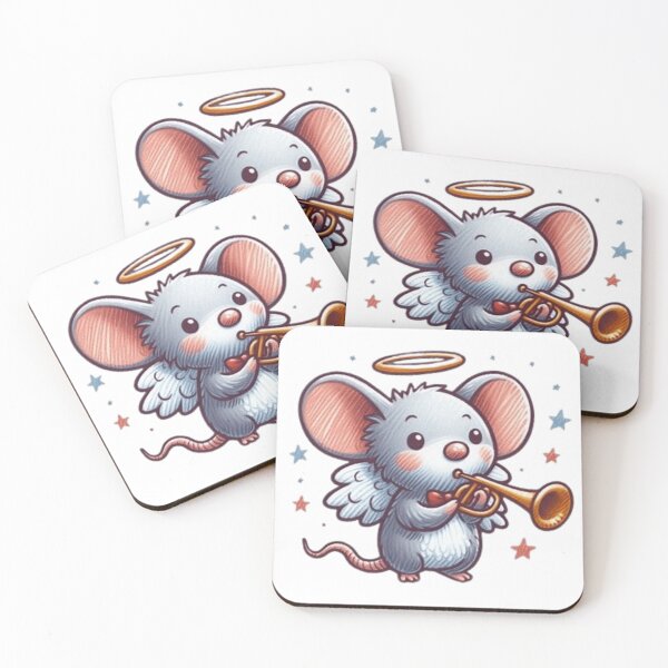Item preview, Cute mouse angel with a trumpet  designed and sold by Culmika.