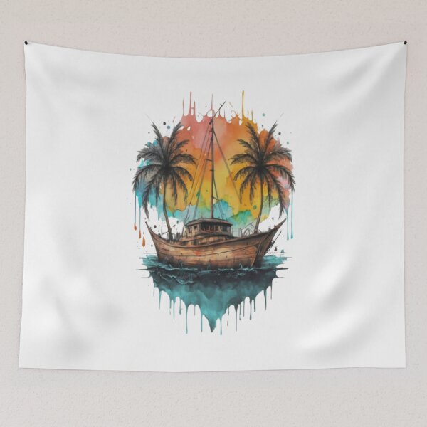 Item preview, Ship on the ocean designed and sold by Tygryys.