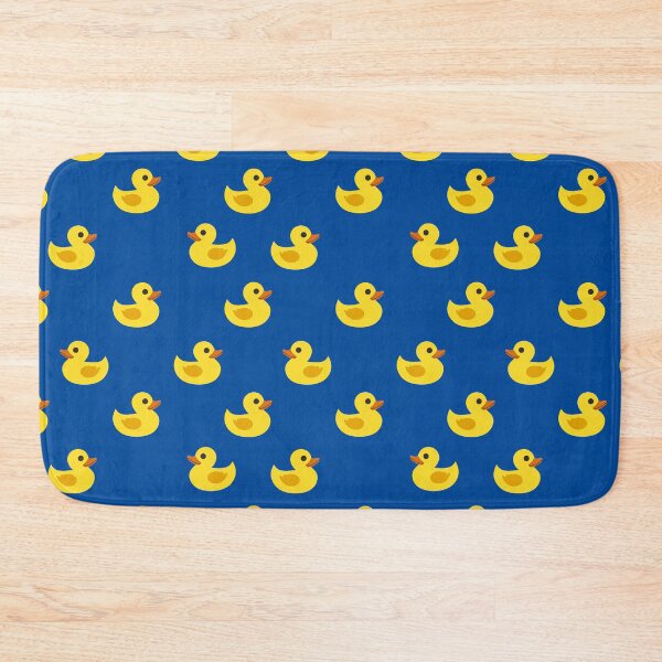 Item preview, Yellow Rubber Ducks on Blue Background designed and sold by arabicdesigns.