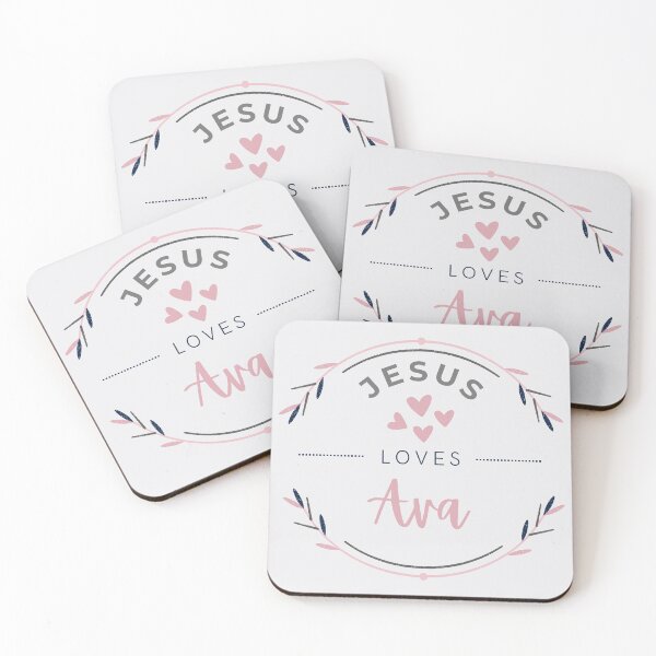 Item preview, Ava - Jesus Loves Ava / personalised name  designed and sold by Share-Blessings.