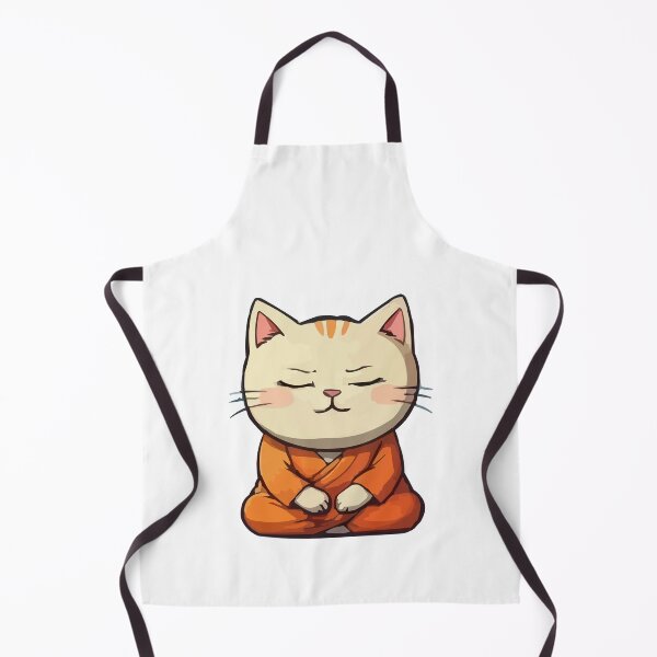 Item preview, Cute Meditating Cartoon Monk Cat designed and sold by Elvin Dantes.