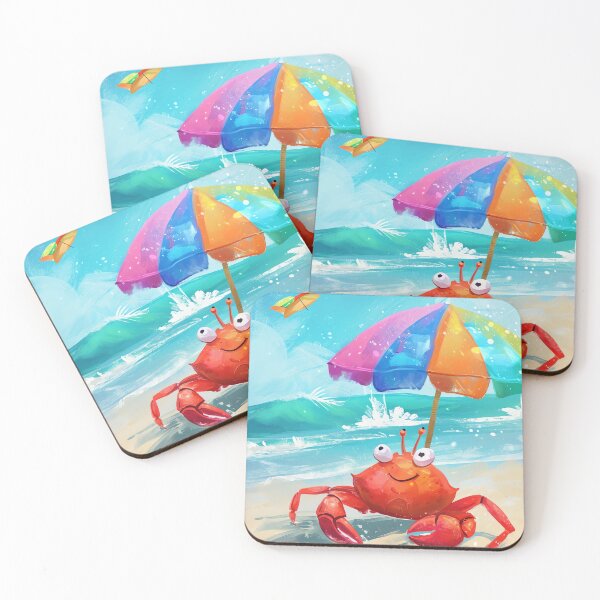Item preview, Cheerful Beach Crab designed and sold by cute-animals99.