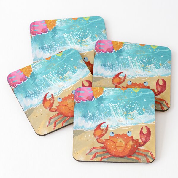 Item preview, Colorful Crab Beach designed and sold by cute-animals99.