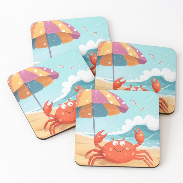 Item preview, Colorful Beach Crab designed and sold by cute-animals99.