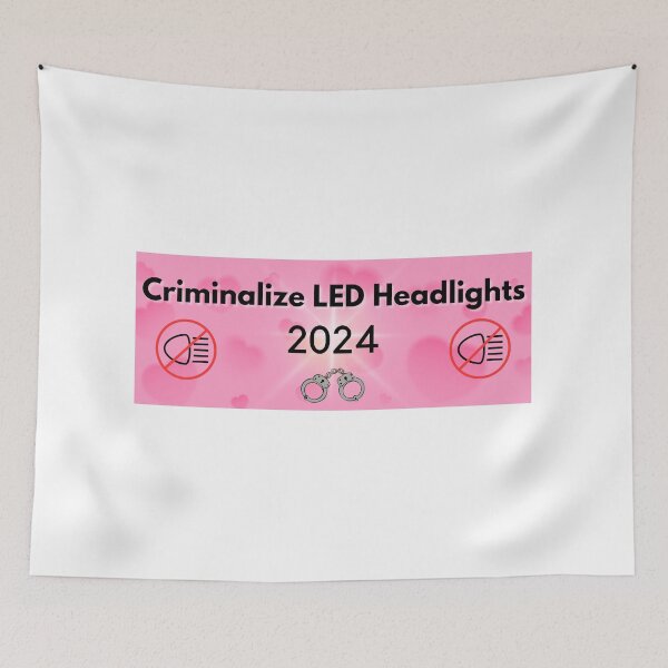 Item preview, Yassified Criminalize LED Headlights 2024 Bumper Sticker designed and sold by hyperfocusrach.