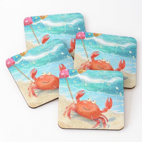 Item preview, Colorful Crab Scene designed and sold by cute-animals99.