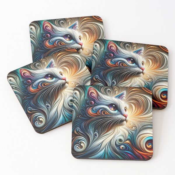 Item preview, Mystical Whimsy Abstract Visions of Feline Fantasy designed and sold by ArtComixHaven.