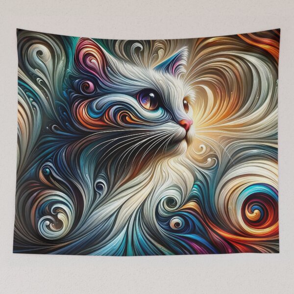 Item preview, Mystical Whimsy Abstract Visions of Feline Fantasy designed and sold by ArtComixHaven.