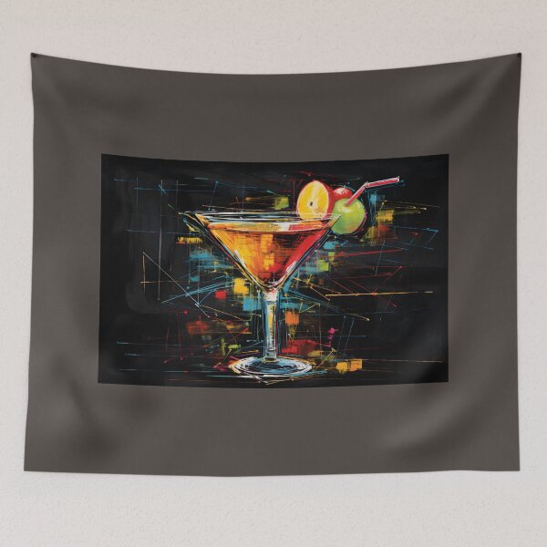 Item preview, Martini Serenade- A Noir Canvas of Exquisite Flavors AI Generated designed and sold by OlfactoART Studio.