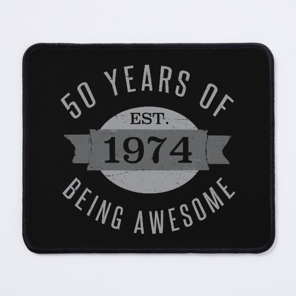 Item preview, Awesome 50th Birthday Est 1974 designed and sold by thepixelgarden.