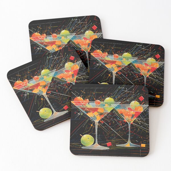 Item preview, Appletini Sip and Swirl- A Symphony of Colors in Martini Bliss Generative AI designed and sold by OlfactoART Studio.