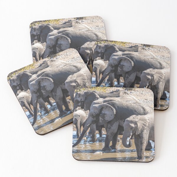 Item preview, Namibia. Etosha National Park. Elephants at a Waterhole.  designed and sold by vadim19.