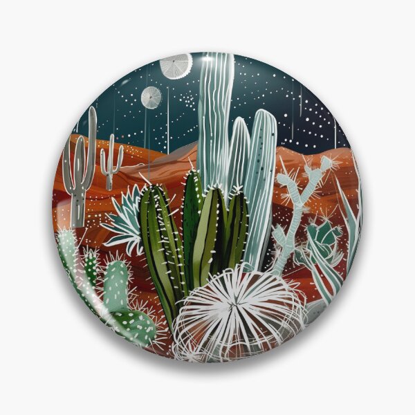 Item preview, Cacti Under the Moon designed and sold by MossyBurrow.
