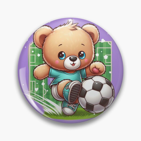 Item preview, Cute soccer bear kicking the ball. designed and sold by moni0490.