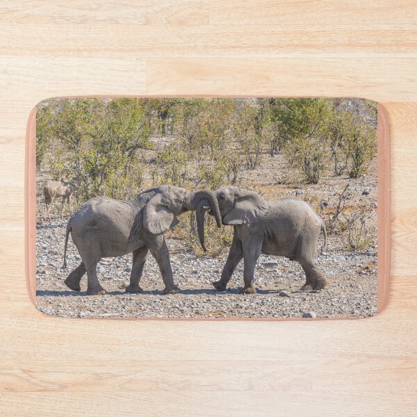 Item preview, Namibia. Etosha National Park. Young Elephants Fighting.  designed and sold by vadim19.