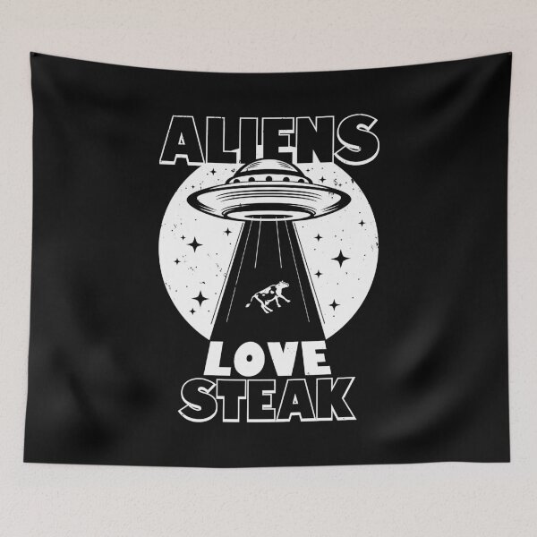 Item preview, Funny Alien UFO Retro Vintage Meat Lover Meme designed and sold by BoggsNicolasArt.