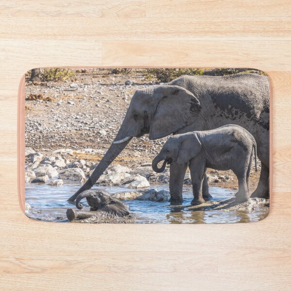 Item preview, Namibia. Etosha National Park. Baby Elephant Having Fun in the Water.  designed and sold by vadim19.
