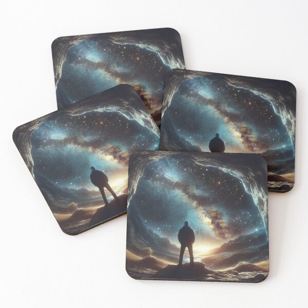 Item preview, Contemplation at the Edge Humanity's Gaze into Infinity designed and sold by ArtComixHaven.