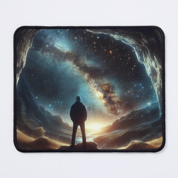Item preview, Contemplation at the Edge Humanity's Gaze into Infinity designed and sold by ArtComixHaven.