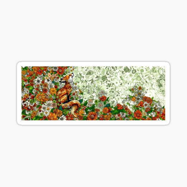 Item preview, Fox in Flowers - Stylized designed and sold by MossyBurrow.