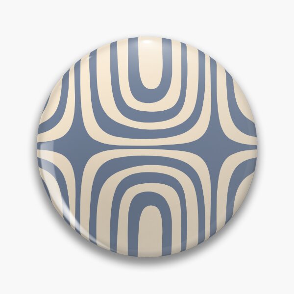 Item preview, Midcentury Modern Confaab Abstract Pattern in Stone Blue and Cream designed and sold by kierkegaard.