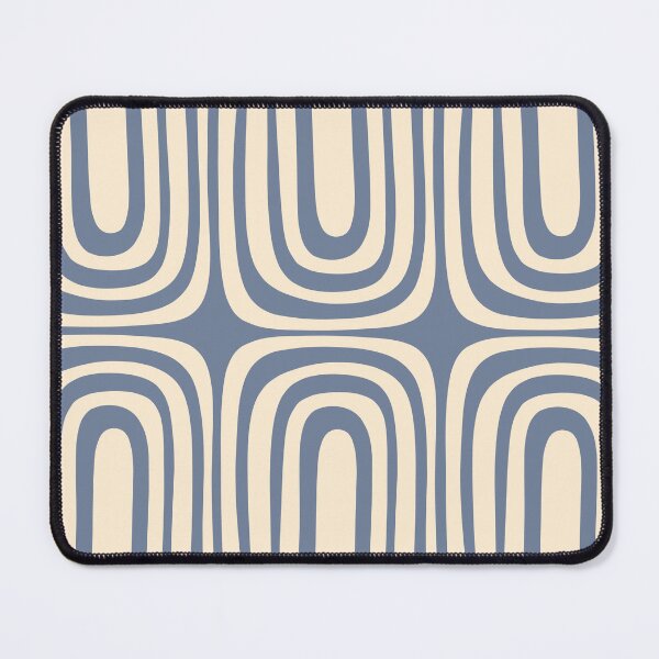 Item preview, Midcentury Modern Confaab Abstract Pattern in Stone Blue and Cream designed and sold by kierkegaard.
