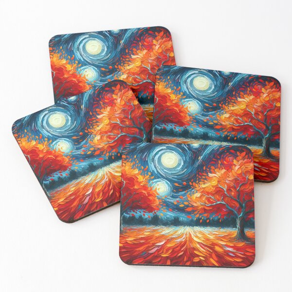 Item preview, Blazing leaves and the three moons designed and sold by AJSRPrints.