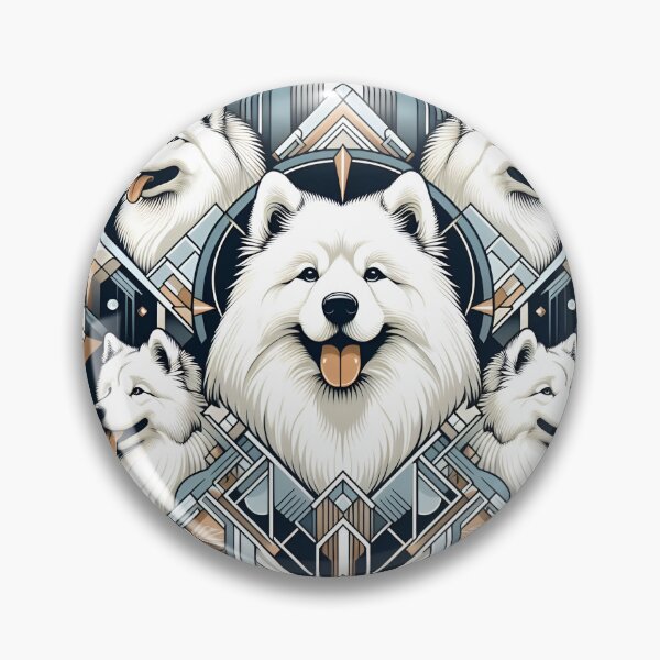 Item preview, Samoyed Sophistication in Art Deco designed and sold by PawspectCreate.