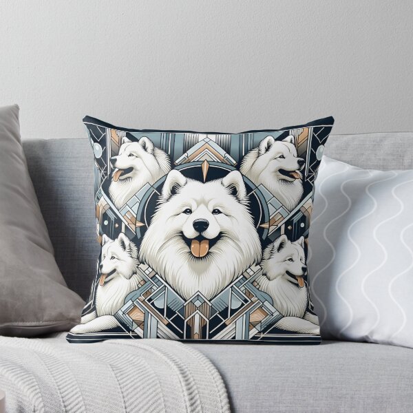 Item preview, Samoyed Sophistication in Art Deco designed and sold by PawspectCreate.