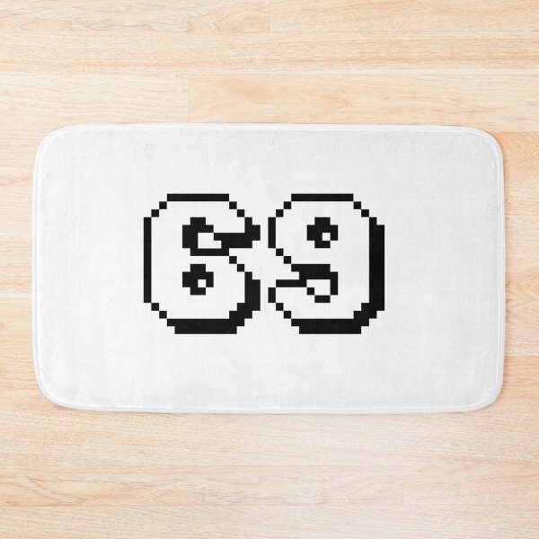 Item preview, 69, sixty-nine, white, retro video game, 1 up! designed and sold by Numbers-Art.