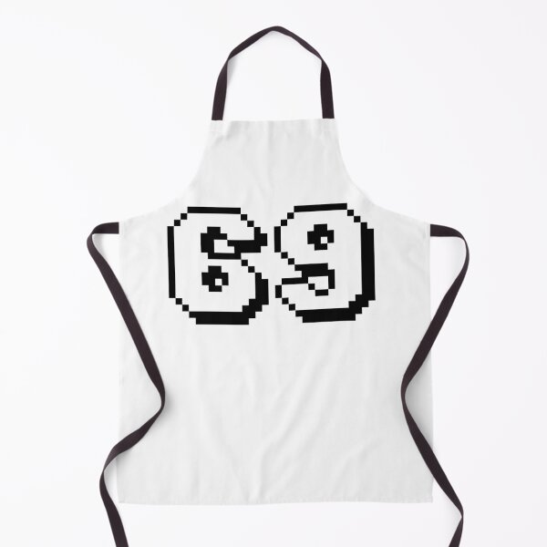 Item preview, 69, sixty-nine, white, retro video game, 1 up! designed and sold by Numbers-Art.