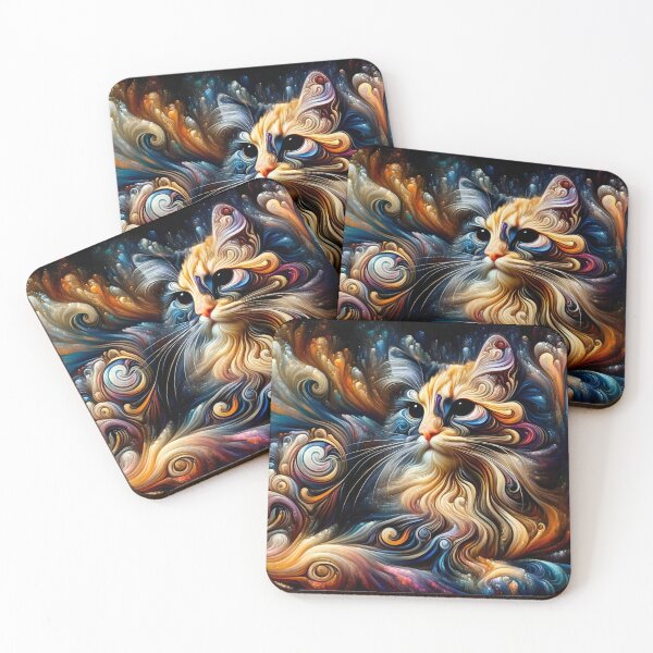 Item preview, Mystical Whimsy Abstract Visions of Feline Fantasy designed and sold by ArtComixHaven.
