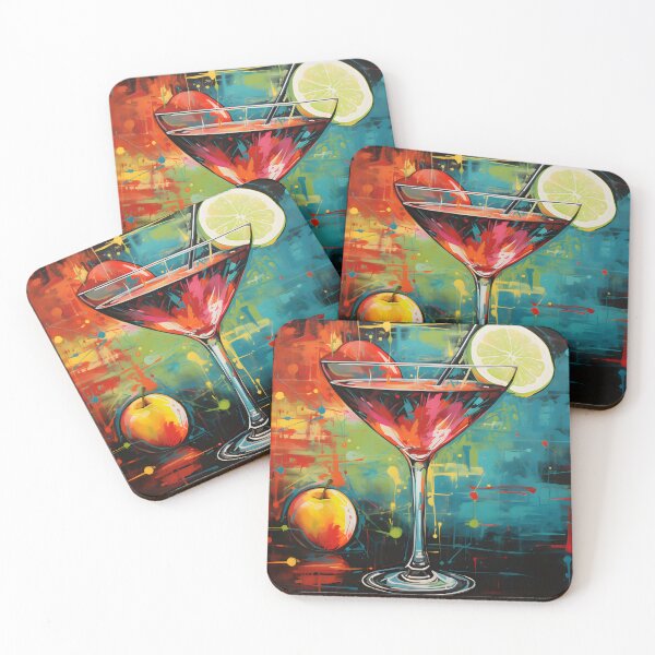 Item preview, Chromatic Martini Appletini Symphony- A Visual Celebration of Mixology Mastery AI Generated designed and sold by OlfactoART Studio.