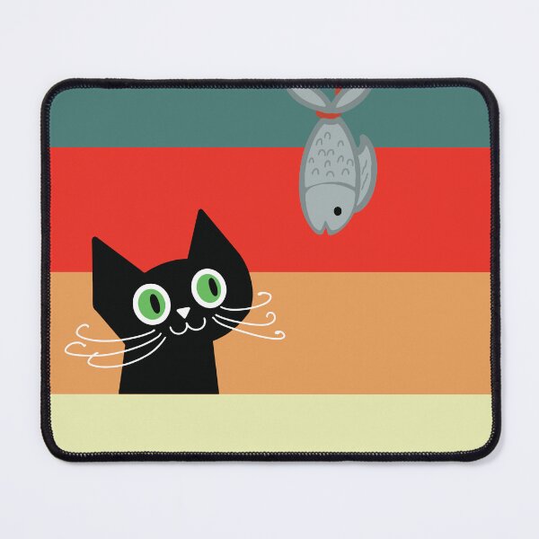 Item preview, " SEE FOOD " a black cat with wide eyes staring intensely at "SEA FOOD"! designed and sold by HEMRO.