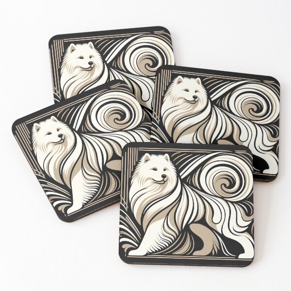 Item preview, Art Deco Samoyed Majesty designed and sold by PawspectCreate.