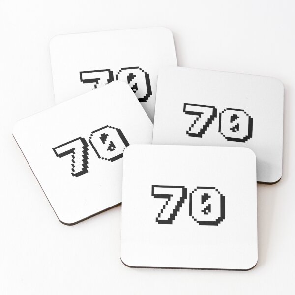 Item preview, 70, seventy, white, retro video game, 1 up! designed and sold by Numbers-Art.