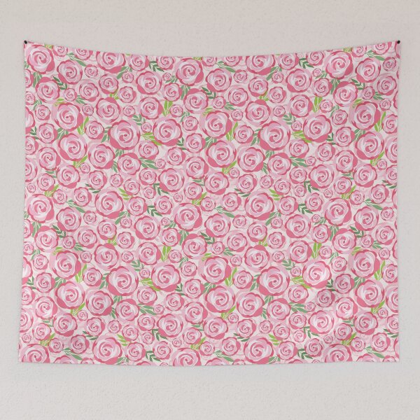 Artikelvorschau, Rosa Rosen - Rosenbeet - Rosen und Blätter entworfen und verkauft von NancyDzines.