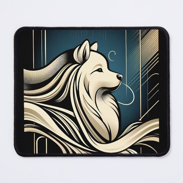 Item preview, Samoyed Elegance in Art Deco designed and sold by PawspectCreate.