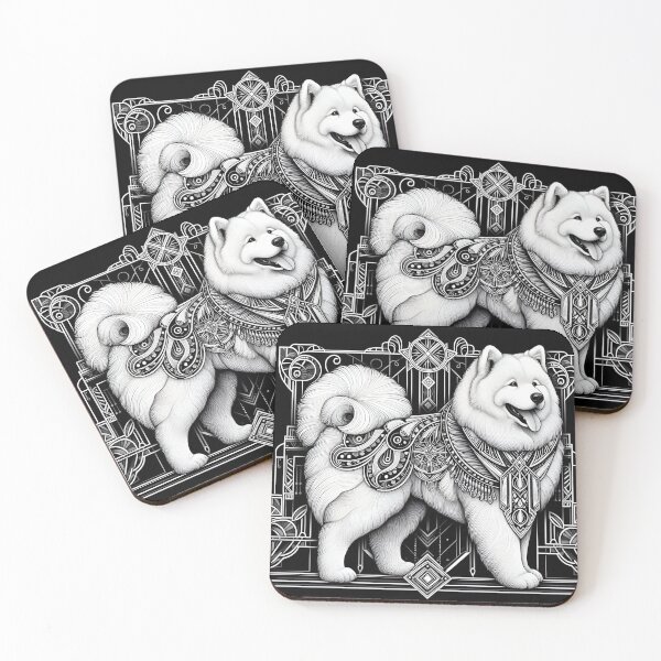 Item preview, Expressive Samoyed Canvas designed and sold by PawspectCreate.