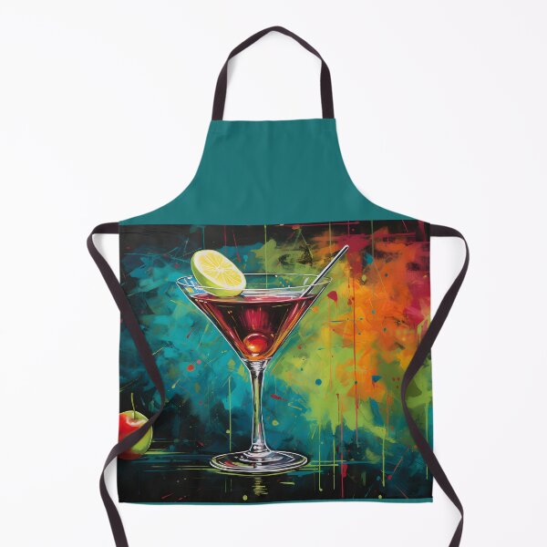 Item preview, Palette of Appletini Joy- Expressive Brushstrokes in Cocktail Artistry AI Generated designed and sold by OlfactoART Studio.