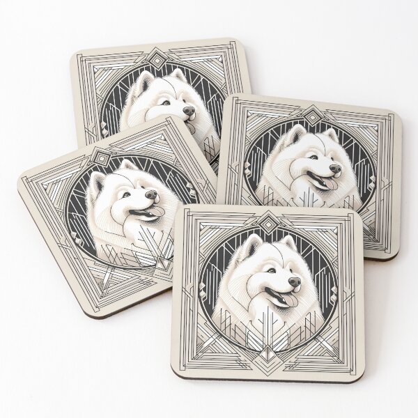 Item preview, Samoyed Splendor in Art Deco designed and sold by PawspectCreate.