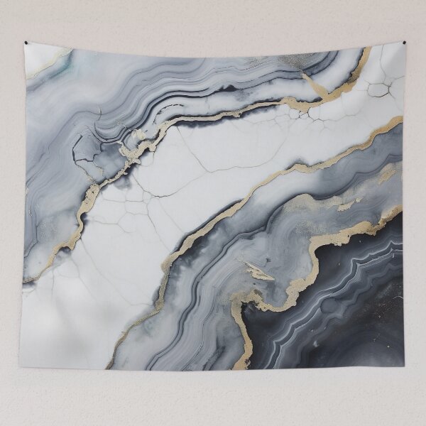 Item preview, Abstract Art Agate Stone Black Dark Grey Design designed and sold by fluffstuffgifts.