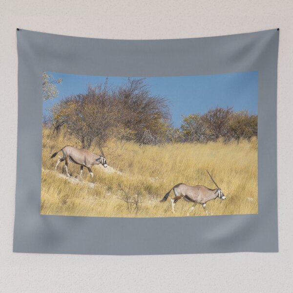Item preview, Namibia. Etosha National Park. Oryxes in the Savannah.  designed and sold by vadim19.