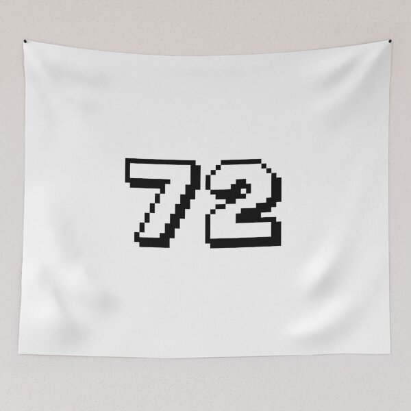 Item preview, 72, seventy-two, white, retro video game, 1 up! designed and sold by Numbers-Art.