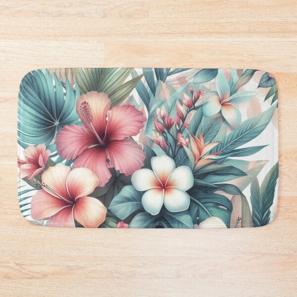 Item preview, Hawaiian Tropical Floral Seamless Pattern designed and sold by asbno19.