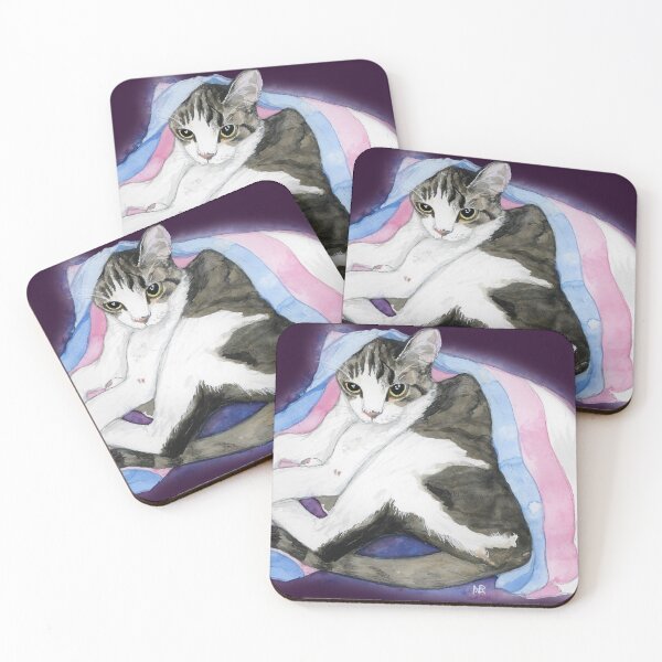 Item preview, Trans Pride Kitty designed and sold by neuroticowl.