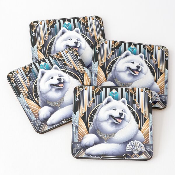 Item preview, Whimsical Samoyed Illustration designed and sold by PawspectCreate.