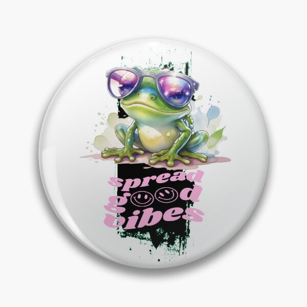 Item preview, Cool Frog Good Vibes designed and sold by Ecmoprints.