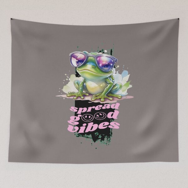 Item preview, Cool Frog Good Vibes designed and sold by Ecmoprints.