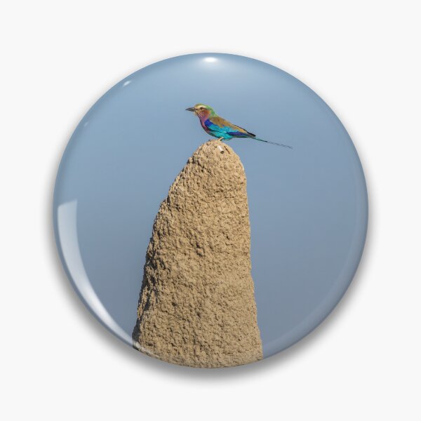 Item preview, Namibia. Etosha National Park. Lilac-Breasted Roller on the Top of Termite Mound.  designed and sold by vadim19.